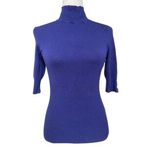 Express Knit Turtleneck Short-Sleeve with Buttons size XS Women's